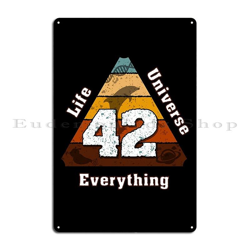 42 Donandx27 T Panik Leben Universum Alles Anhalter Guide Galaxie Metallschild Personalisierte Plaketten Personalisierte