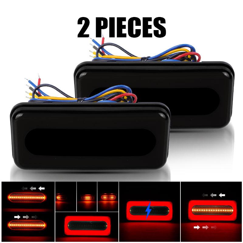 

3 in 1 Motorcycle LED Tail Brake Light DRL Dynamic Turn signal light Stop Warning Lamp For Car Truck Trailer Bus RV Moto 12V 24V