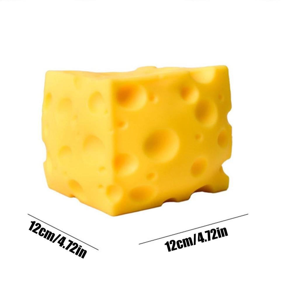 Cheese Block Toy Soft Large Funny Novelty Leisure Games Quiet Fidget Toys for Kids Adults Family Friends Youth Teens Offices