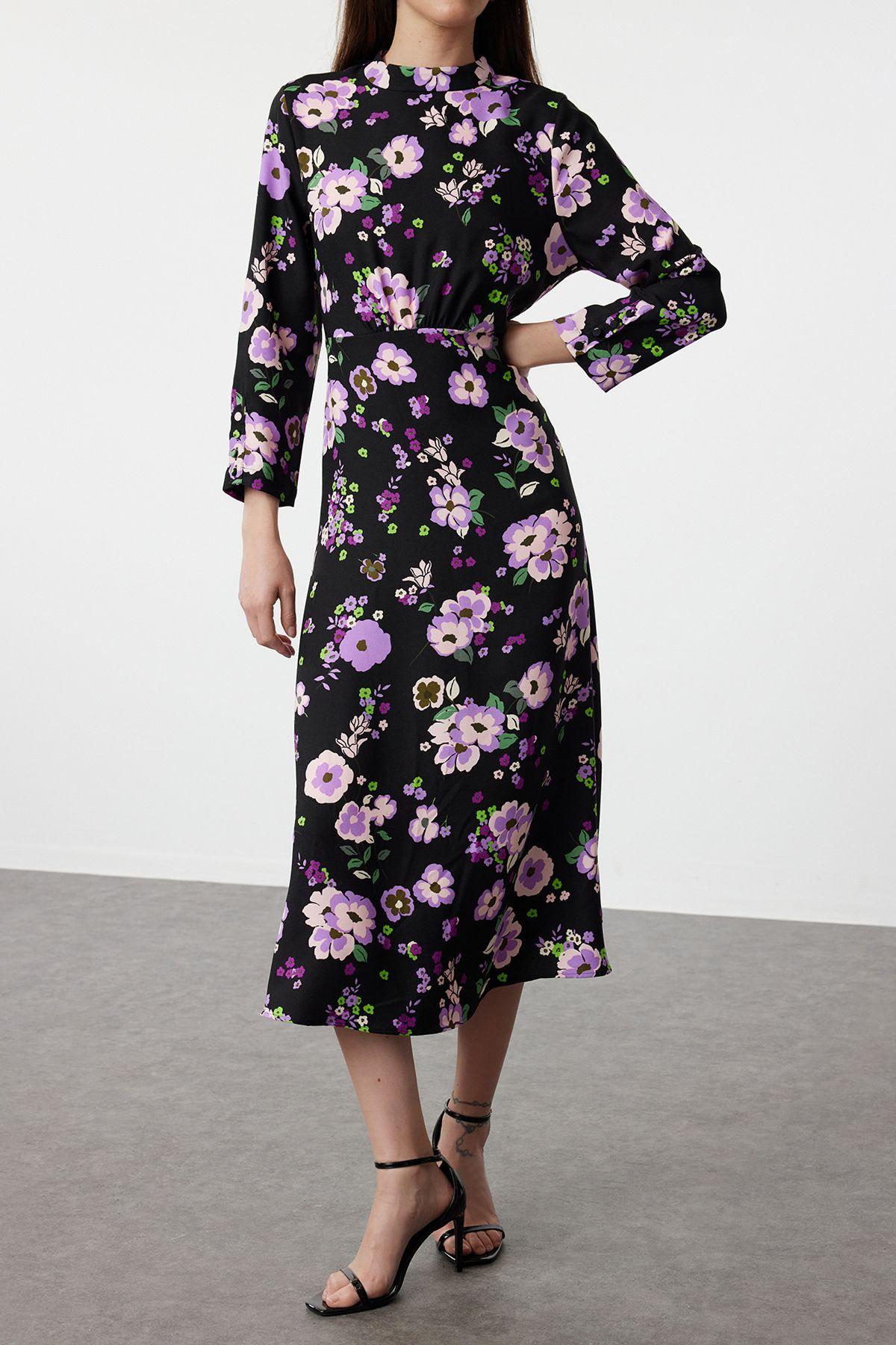 

Женское платье черного цвета, обычное тканое платье S