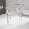 Imitation Pearl Tassel Brooch Detachable Button Clasps Trouser Leg Decorative Brooch Adjustable Jean Fit Tighten Buckle