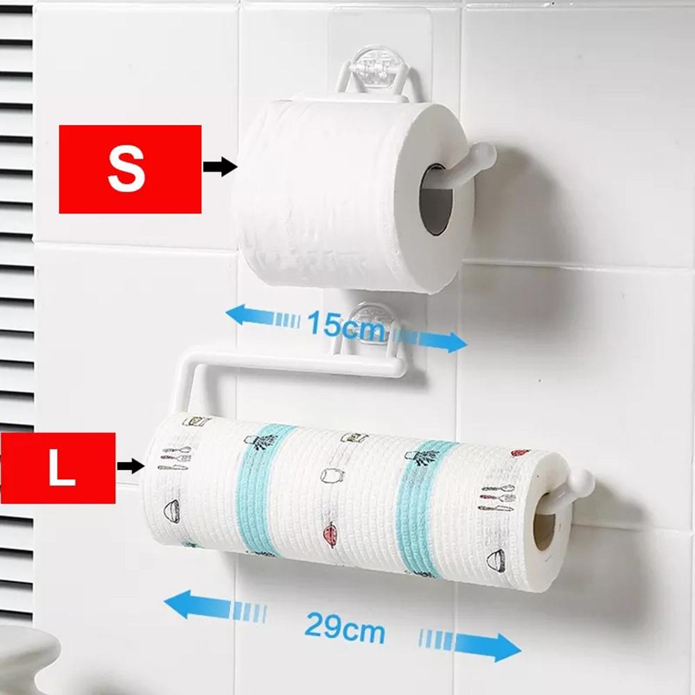 Nail-free Bathroom Organizer Kitchen Paper Roll Holder Roll Paper Rack Storage Tissue Holder
