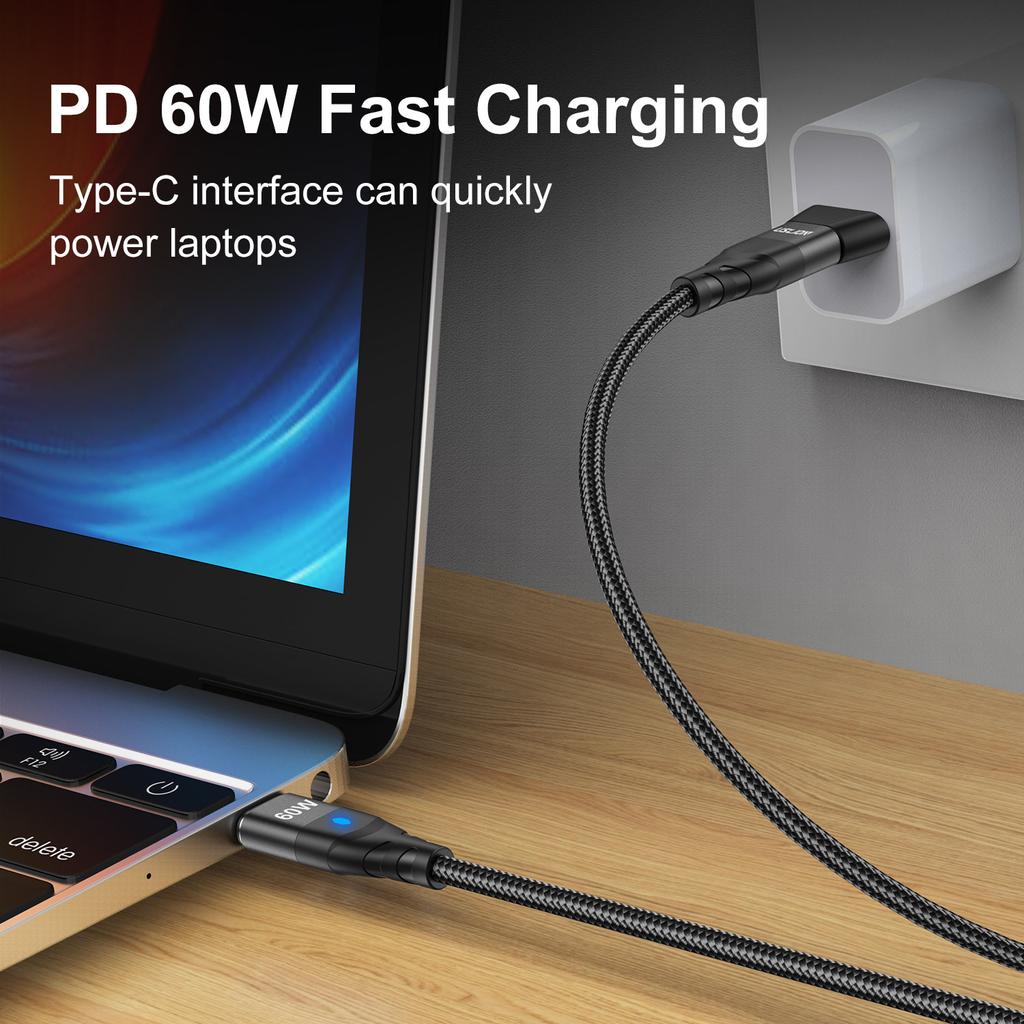 2 In 1 PD 60W Fast Charger Cable USB C To Type C Micro Magnetic Data Cord for iPhone 13 Pro Max Xiaomi 12 Samsung Poco X4