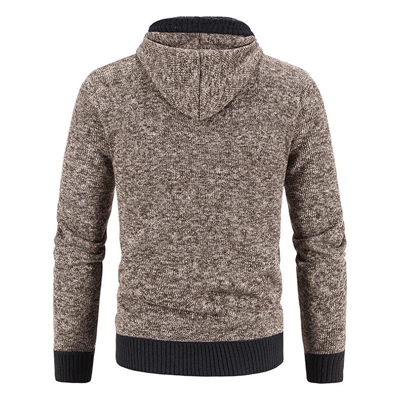 Men's Trendy Autumn/Winter Hooded Wool Cardigan Sweater