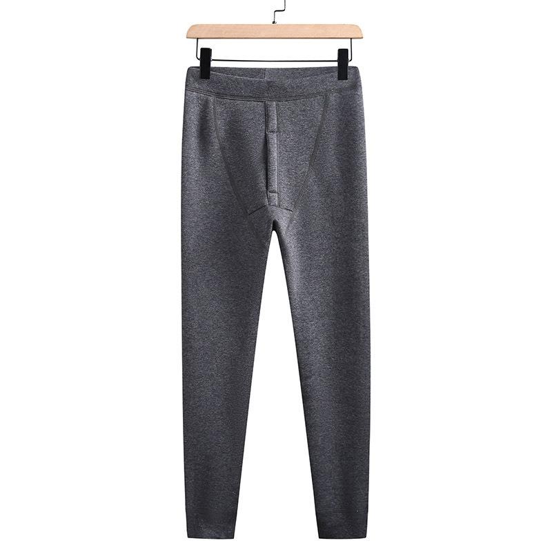 

Пожилые осенне-зимние утепленные термолеггинсы мужские бархатные хлопковые брюки папа с высокой талией эластичные брюки с внутренней нитью 4XL серый