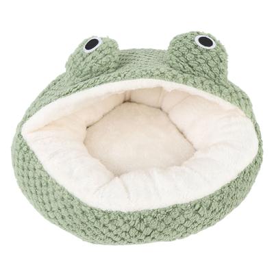 Pet Sofa Bed Cute Frog Shaped Warm Soft Comfortable Relaxing Resting Washable Cat Couch Bed for All