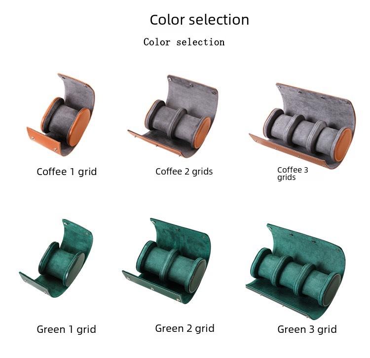Green Submariner Leather Watch Box: Dustproof, Portable Protection for 1-3 Watches