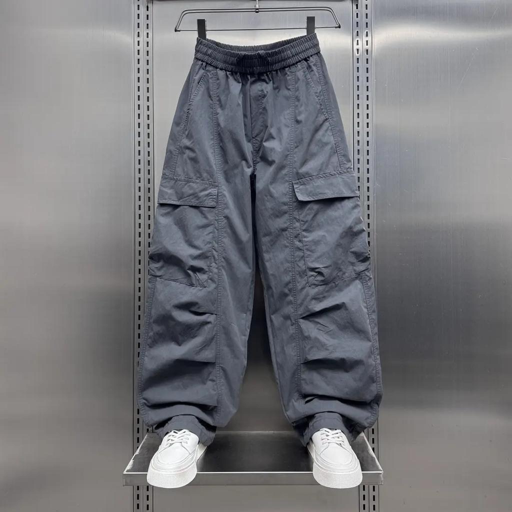 Trendy Brand American High Street Ruffian Handsome Overalls Men's Summer New Trend Loose Versatile Paratrooper Casual Pants
