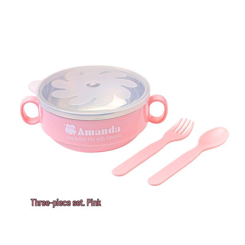 OJW Large Kids Stainless Steel Feeding Bowl Set