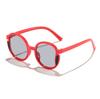 2025 Children's New Candy Color Round Frame Sunshade Sunglasses Cute Baby Personality Street Style Concave Shape Glasses