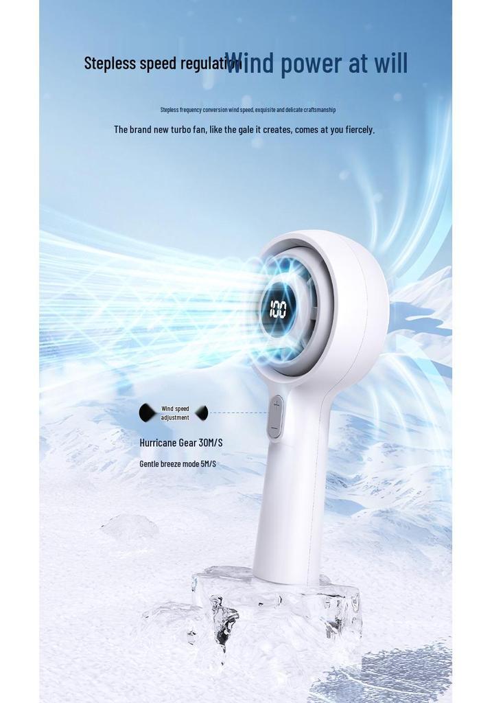 2026 High-Speed Rechargeable Mini Portable Fan with Powerful Wind