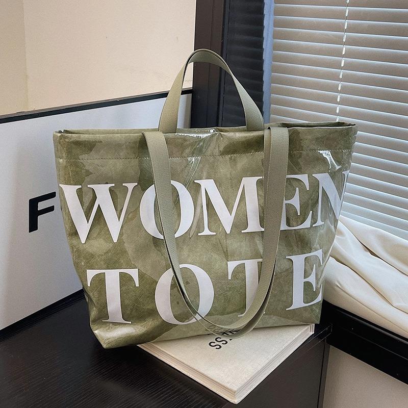 Fashion Messenger Tote Bag Large Capacity Bag Niche Design Spring Simple Personality Shoulder Portable Women's Bag Women