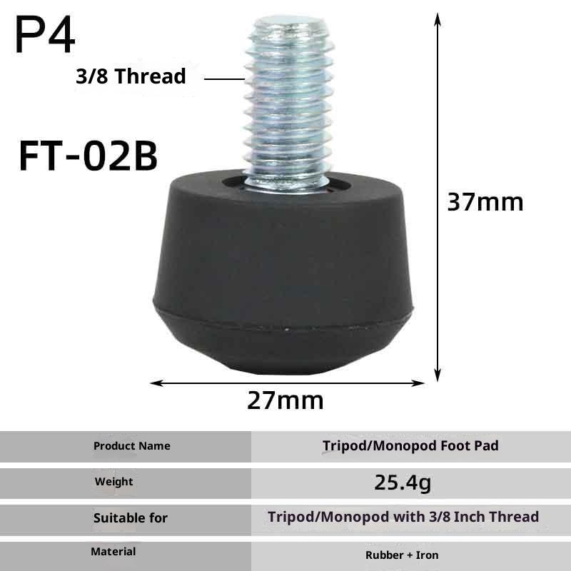 Hot 1Pc Universal Anti-slip Rubber Foot Pad Feet Spike 3/8 Inch 1/4 Inch M8 Photography Accessories For Tripod Monopod