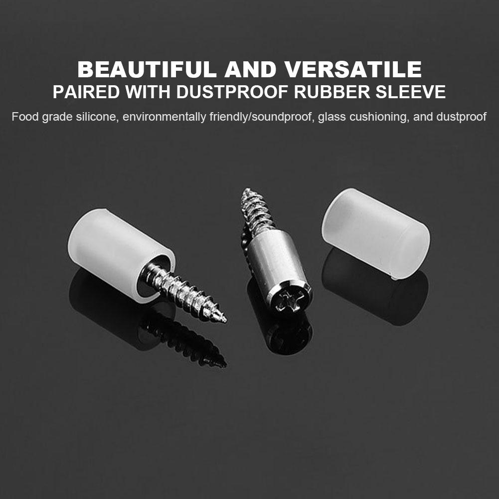 20-200pcs Cross Self-tapping Screw with Rubber Cabinet Wardrobe Storage Rack Septum Screw Fixed Support Bracket Rubber Sleeves