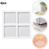 4pcs/Set Durable Silicone Washing Machine Pads Non-slip Reusable Furniture Foot Pads Trimmable Transparent Floor Protectors Sofa