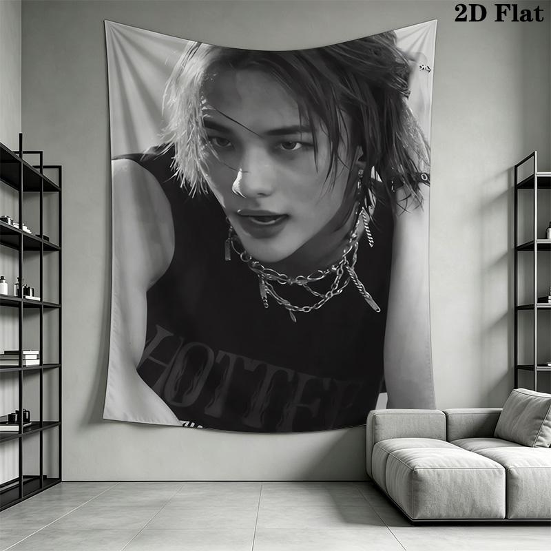 HyunjinSKZ Pattern Home Decor Tapestry, Wall Hanging, Decorative RV Wall Cloth.NGT0928087