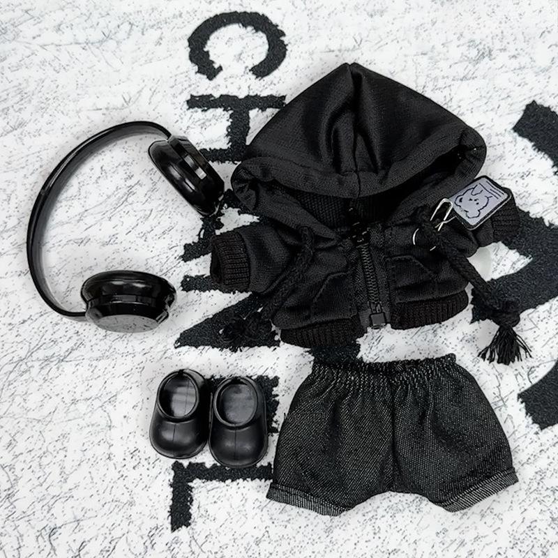 Pro 17cm Labubu Oblečení Módní Špionážní Set Kombinézy Vlněné Čepice 3.0 Labubu Oblečení Náhrdelníky Boty Sluchátka Panenky Doplňky Hračka
