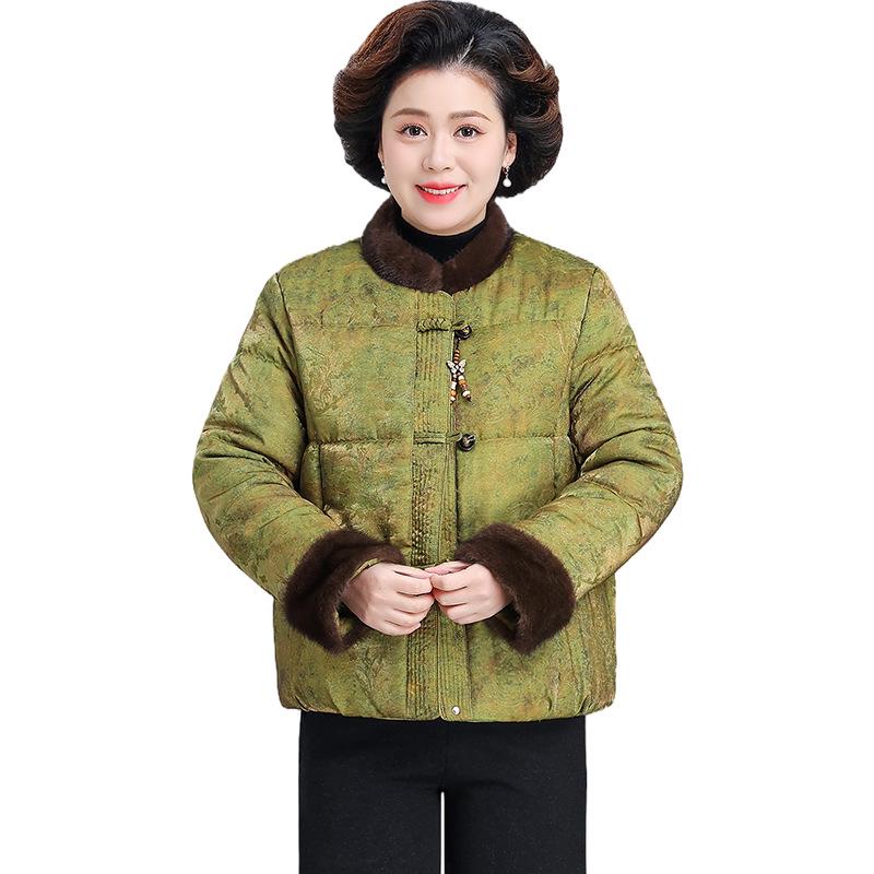 2025 Stylish Winter Cotton Jacket for Middle-Aged and Elderly Women - New Chinese Style, Fashionable and Warm.