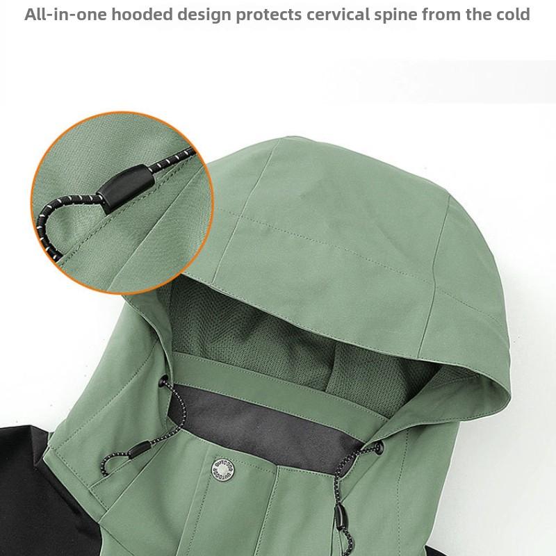 Cozy Up Men's 3 In 1 Jacket Water Resistant Winter Snow Coat Warm Fleece Lined Windproof Hiking Rain Outwear