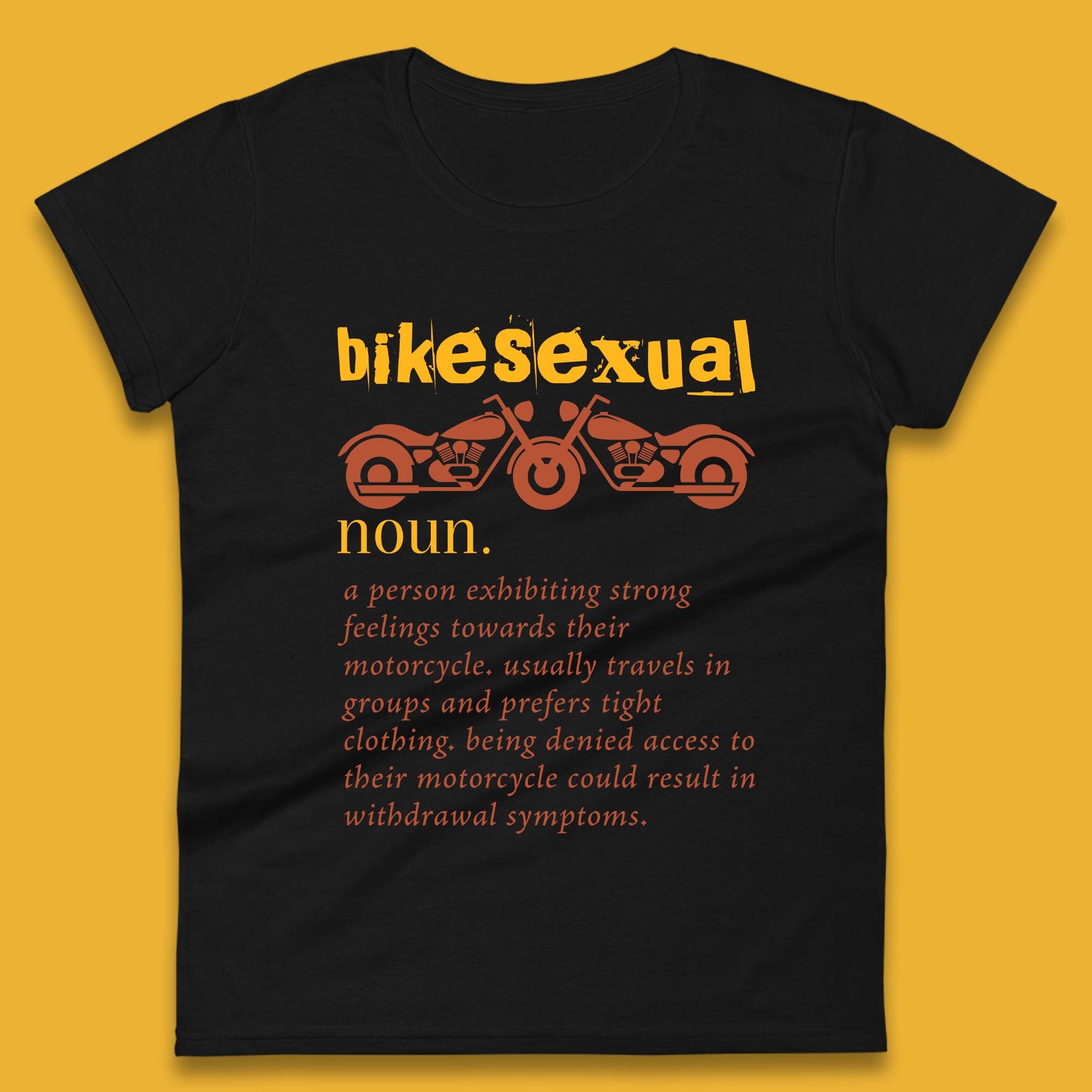 Bikesexual Definition Womens T-Shirt Mens Tops Tees Unisex 4XL
