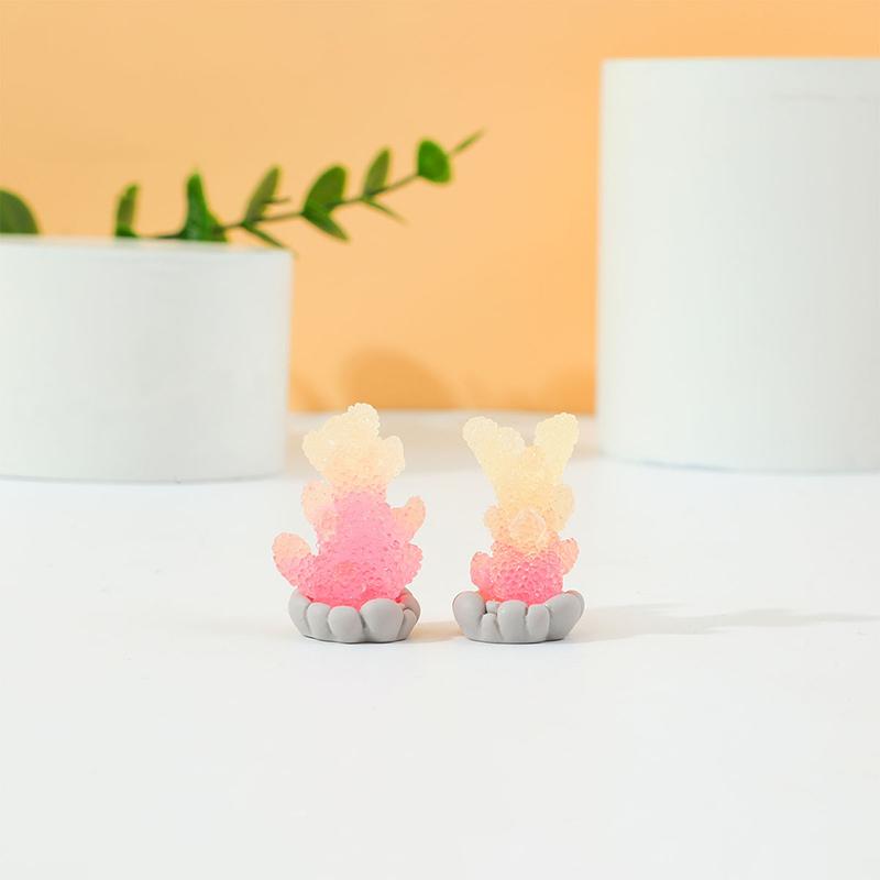 Potted Plants In The Shape Of Noctilucent Marine Resin Fish Tank Landscape Fish Aquatic Ornament Aquarium Decoration Accessories