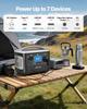 VEVOR Portable Power Station, 600W Solar Generator Power Station, 493Wh LiFePO4 Battery Backup with 7 Output Ports for Home Emergency