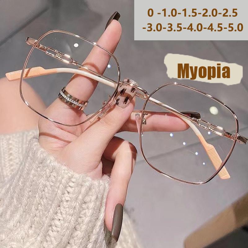 Photo-sensitive  Anti-blue Light Nearsighted Glasses With Large Frames And Plain Appearance 7757