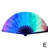 33cm Large Folding Hand Rave Fan Chinease/Japanese Gifts Fan Dance Music Colorful Fan Festival Fan Gradient Reflective Fold