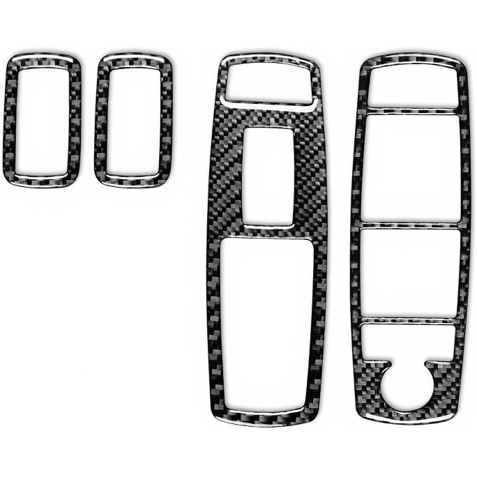 Carbon Fiber Headlight Switch and Air Vent Trim for Dodge RAM 1500 2500 3500 2013-2018,Dashboard Light Control Panel & AC Outlet Frame Sticker