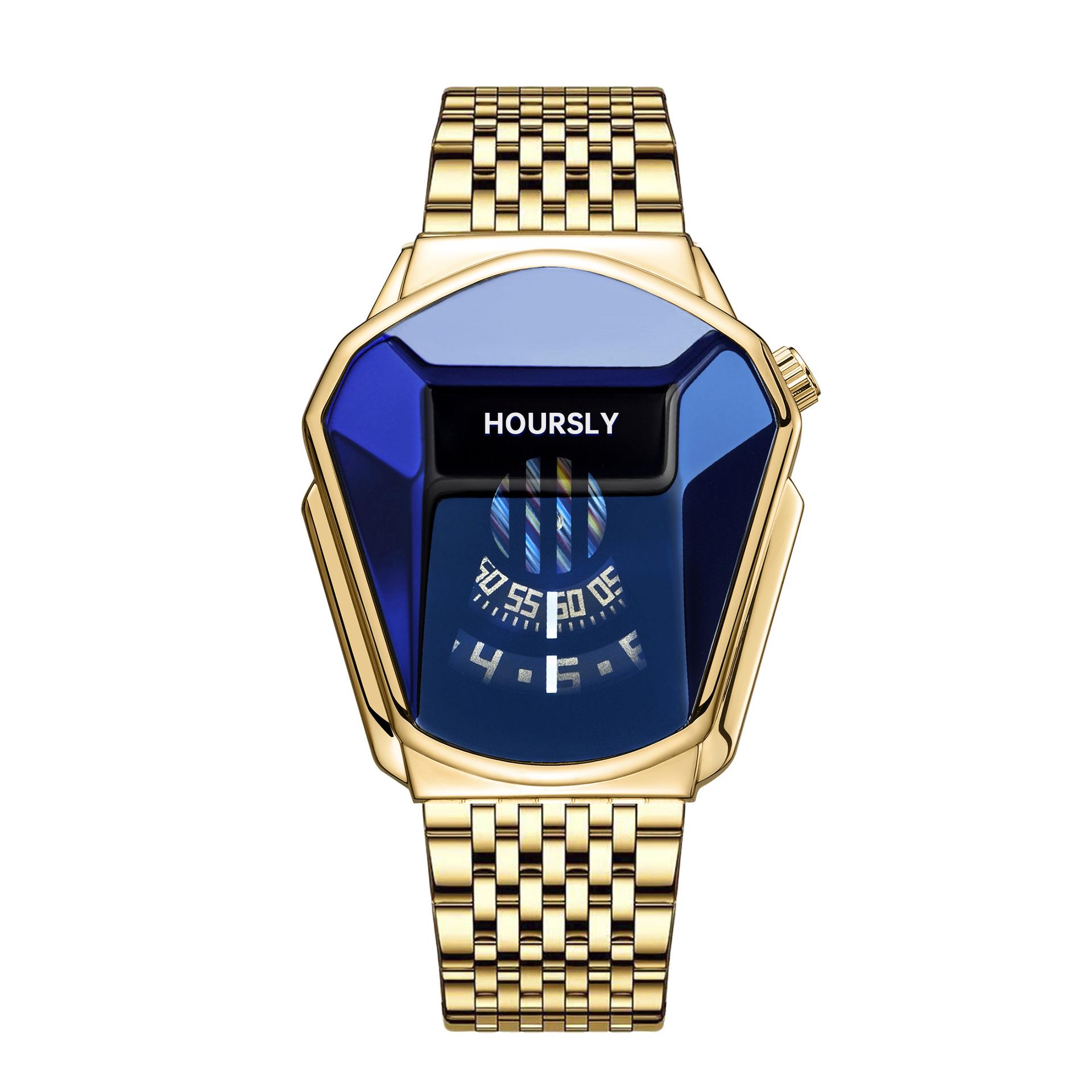 

Men s TikTok HOURSLY Motorcycle Personality Alloy Quartz Waterproof Wristwatch