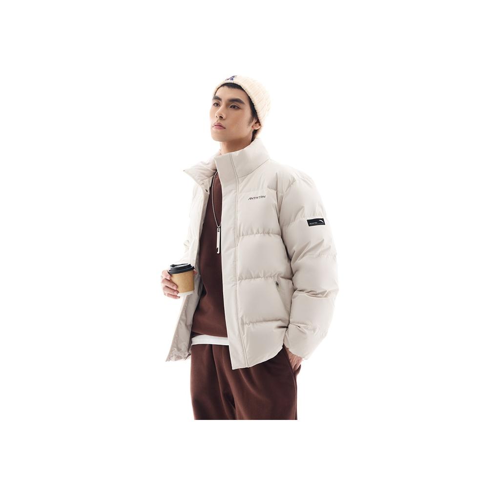 Anta Three-Layer Quick Warmth Four Protection Technology Water-Repellent Windproof Oil-Resistant Mid-Length Stand Collar Down Jacket 952447922-1