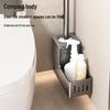 Wall-Mounted Toilet Brush Set with Drain Tray & Holder