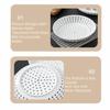 Round Shape Ceramic Perforated Steamer Plate White Hollow Out Drain Dish  Restaurant Use