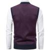 Men's Winter Fleece-Lined Plaid Vest, Pullover, Loose-Fitting Men's Sleeveless Sweater Vest