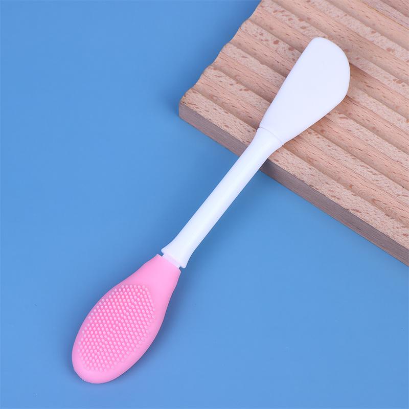 1 Stück Silikon Doppelseitiger Gesichtsmaskenpinsel Peeling Mitesserentferner Reiniger Schlammmasken Spatel Gesichtshautpflege Werkzeug