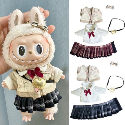 For Labubu Doll Clothes Fashion Clothes Jumpsuit Doll Clothes Color Match Hoodies Dolls Accessories Cute Decoration Little Cloths