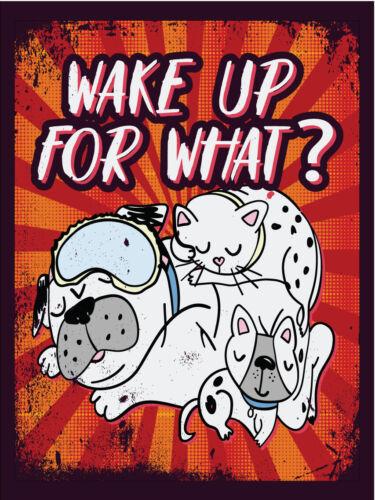 

Metal plaque vintage retro style Wake Up For What Classic tin door signAluminum 20x30cm（7.8x11.8inch）