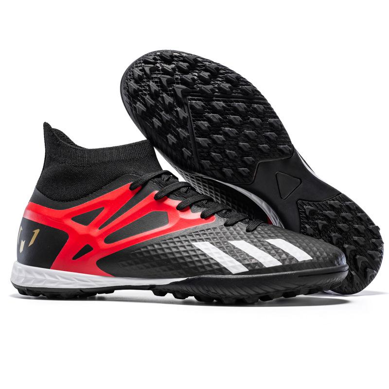 New High-top Football Shoes New Electroplated Bottom Adult Student Game Training Long Nails Broken Nails Football Shoes