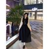 2026 Spring Elegant Hepburn Style Long Sleeve French Bubble Dress