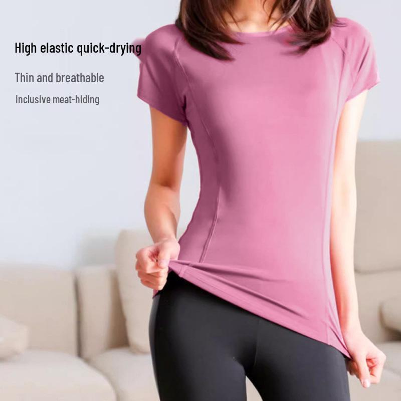 Women's Quick-Dry Slim Fit Sports T-Shirt for Running, Yoga, Pilates, and Fitness
