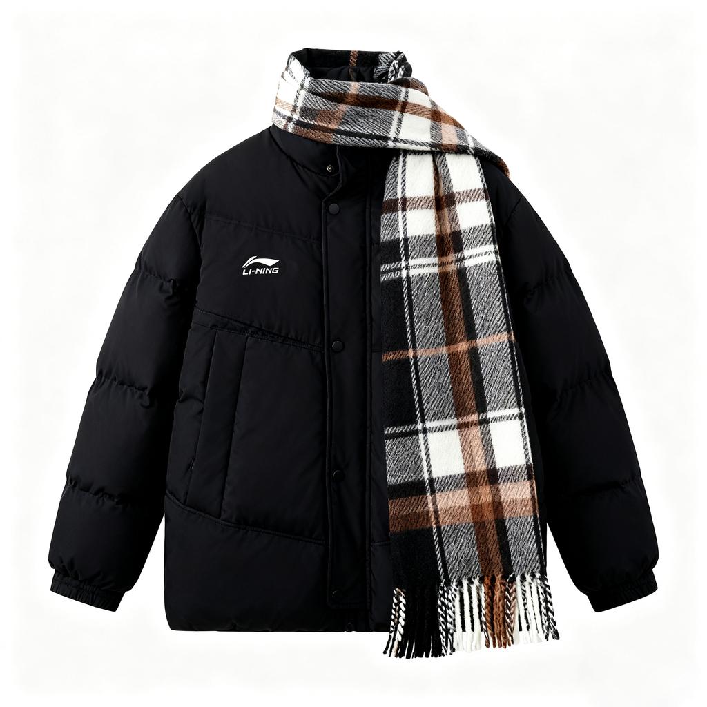 Li Ning Puffer Jackets Unisex Stand Collar Moderate YJMV031-1