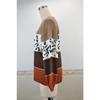 Women's Autumn and Winter Leopard-print Patchwork Knitted Pullover Plus Size Sweater