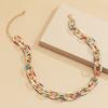 Colorful Paint Metal Thick Link Chains Necklace for Women Boho Short Chunky Choker Necklaces 2026 Fashion Chains On Neck Jewelry