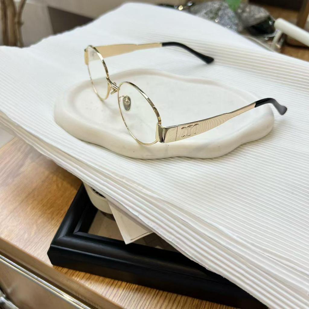 Damen Retro Ovales Silbernes Brillen Gestell - Schlankmachendes, High-End Design