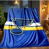 Louis Blues Hockey Team Blanket Flannel Throw for Sofa, Indoor, Camping, Living Room, Office, Chair, And Bed Soft Birthday Gift