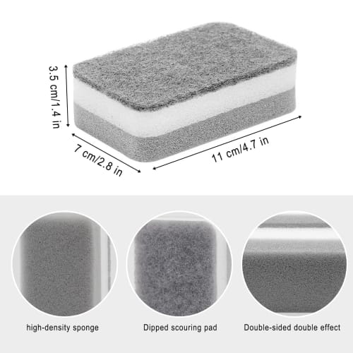 Individually Wrapped Sponges, Bulk Kitchen Dish Sponges, Non-Scratch Dish Scrubber Pads, Odorless Cleaning Sponge Wipes Scrubbers, Perfect for Travel,