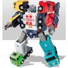 Diy Detachable Engineering Vehicle Toy Set For Boys With Five Colorful Transforming Robots