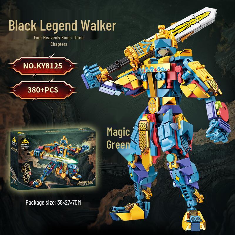 KaiZhi Mo Family Mecha Model - Chinese Style Building Blocks Educational Toy for Boys Color Box Size: 38*27*7 cm