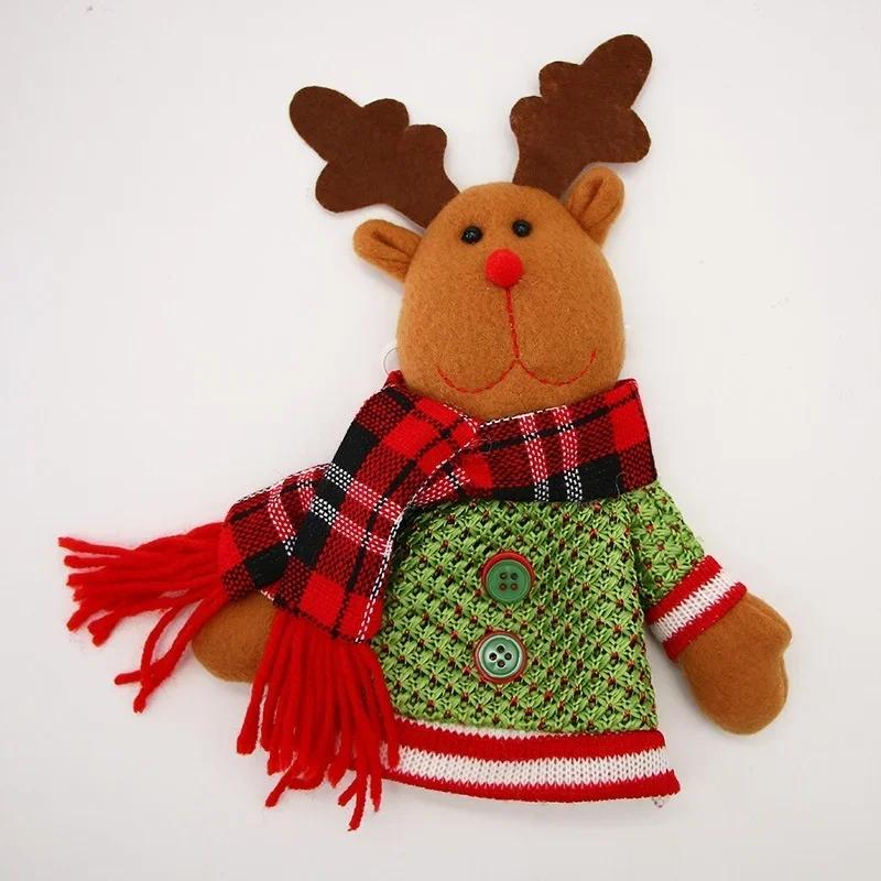 Christmas Home Party Decoration Holiday Supplies Christmas Red Wine Bottle Cover Santa Snowman Champagne Bottle Cover Accessorie