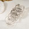 5Pcs/Set Exaggerated Starfish Shell Wide Cuff Bangle for Women Gold Color Sea Star Scallop Open  Bracelet Beach Party Jewelry